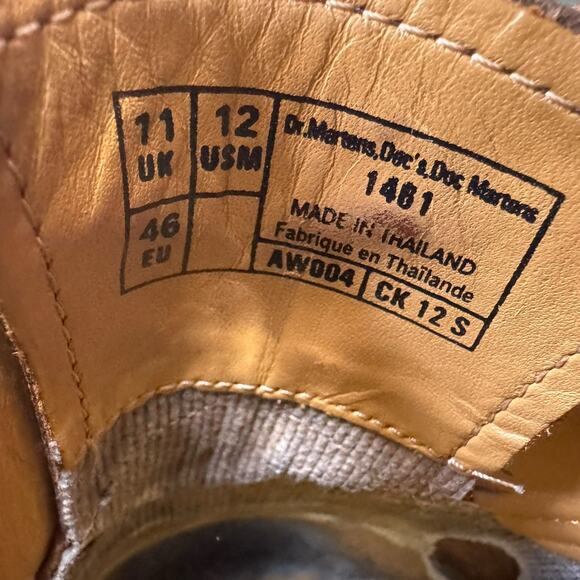 Dr. Martens Vintage Y2K Air Wair Brown Leather Lace Up Loafers Men's Size 12 - Picture 10 of 10